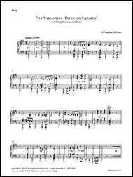 Five Variants on Dives and Lazarus Orchestra Scores/Parts sheet music cover